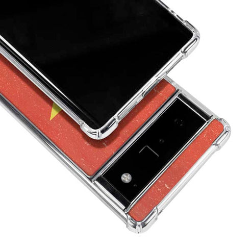 Vietnam Flag Distressed Google Pixel 6 Clear Case
